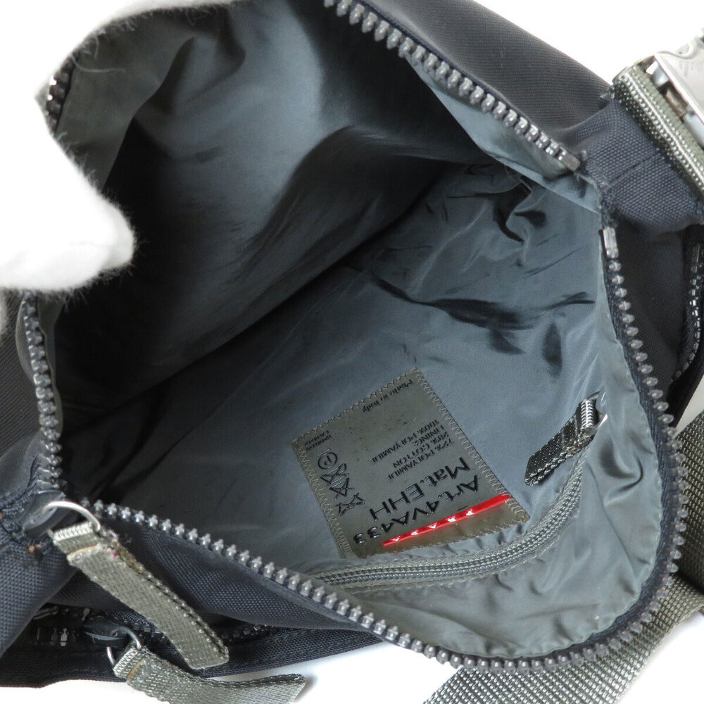 Prada black messenger bag green shoulder strap - Picture 5 of 10
